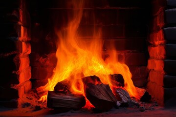 13 radiation from a fire flames from a fireplace emitting visibl
