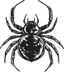 black and white spider