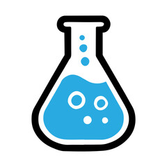 simple chemical flask vector icon flat design