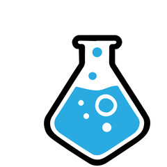 simple chemical flask vector icon flat design