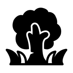 fallen tree Solid icon