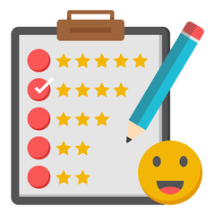 Survey list icon, editable vector