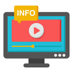 An icon design of online video
