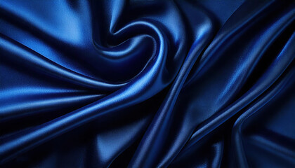 Obraz premium dark blue silk satin background.