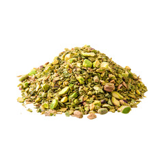Delicious Pistachio Herbal Tea Mix Isolated On Transparent Background 
