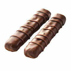 chocolate dipped biscuit sticks isolated on transparent background Generative Ai.