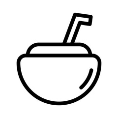 Coconut line icon