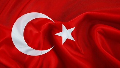 Obraz premium Realistic Turkey flag high quality