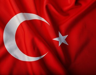 Obraz premium Realistic Turkey flag high quality