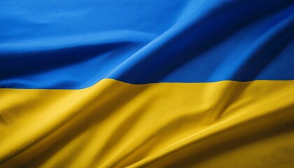 Ukraine national flag fluttering