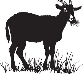 silhouette of a goat