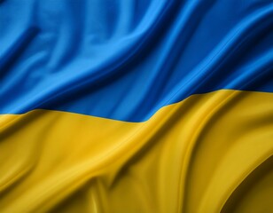 Ukraine national flag fluttering