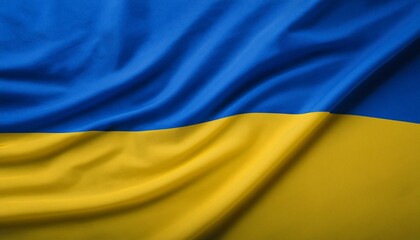 Ukraine national flag fluttering
