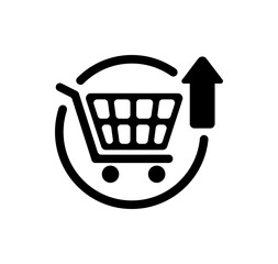 Vector icon illustration of price increase (price fluctuation)