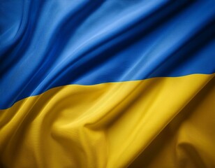 Ukraine national flag fluttering