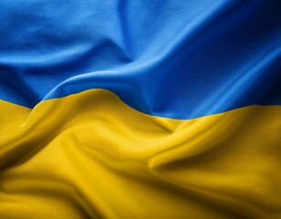 Ukraine national flag fluttering