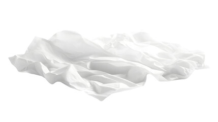 Naklejka premium Crumpled White Paper Isolated On A White Background, PNG Transparent