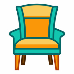 Chair Icon Design on White Background