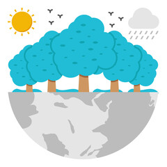 Unique design icon of world Eco day