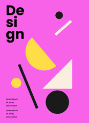 Minimalist poster style background design