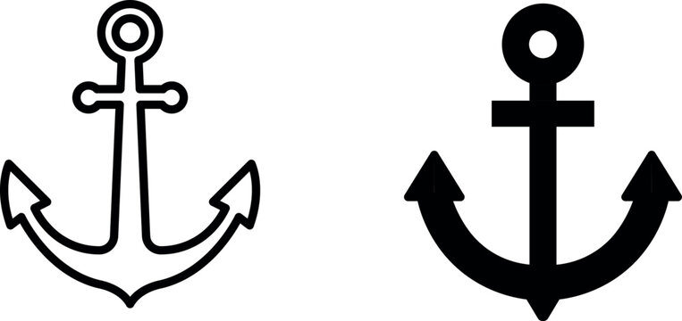 "Minimalist Anchor Icon Vector Design"