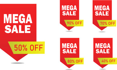 Offer Tag, Discount Tag, Special Offer, Big Sale, Supper Sale Vector Illustration