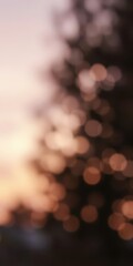 Fototapeta premium Blurred orange and purple sunset hues, soft focus sky background, warm, celestial, defocused