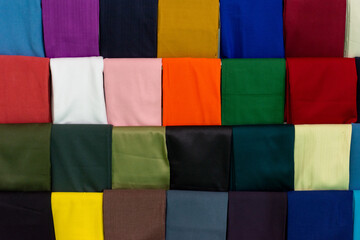 Fototapeta premium Colorful texture displayed in the Algerian Production Fair.