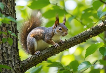 Fototapeta premium squirrel on a tree