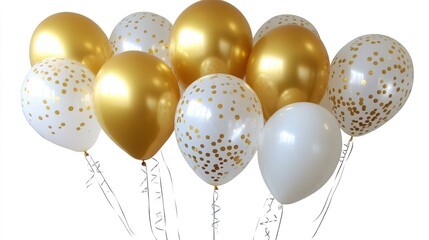 balloons glitter frame gold white confetti it a template card decoration background party balloon illustration banner celebration design