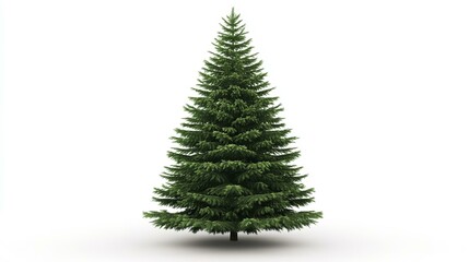 Obraz premium 3d rendered christmas tree isolated on white background