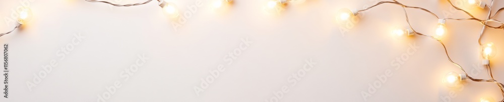 Poster elegant string lights on minimalist background