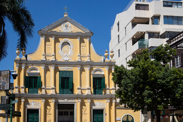 macau old building and street