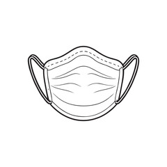Medical Face Mask - Icon. Coronavirus vector illustration