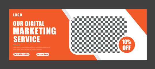 Professional business facebook cover web ad banner template