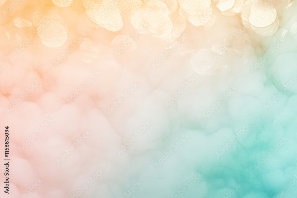 Aufkleber abstract bokeh gradient with warm sunset tones over soft ocean hues