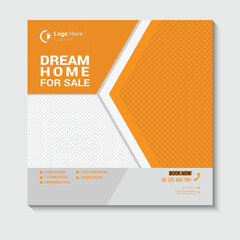 Modern Real estate social media Instagram post and banner template