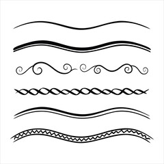 Abstract Black Brush Stroke Vector Pack