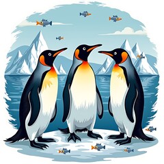 Fototapeta premium Penguin Awareness Day. Illustration Art.