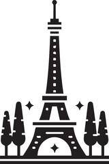 Obraz premium SH Tower icon vector silhouette