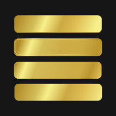 Fototapeta premium Label Gold Ribbon Set elements. Elegant and Luxurious Button tag banner Vector illustration