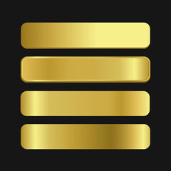 Fototapeta premium Label Gold Ribbon Set elements. Elegant and Luxurious Button tag banner Vector illustration
