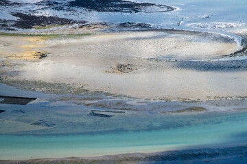 Vue aérienne de la côte sur l'Ile de Noirmoutier