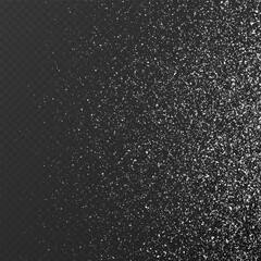 A black-and-white texture with a grainy, grunge look. PNG It's abstract, with a glitter effect and dark background. Vector illustration of dust.