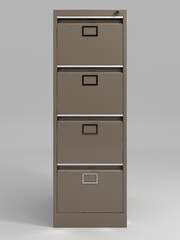 Armoire métallique de rangement de dossiers suspendus.