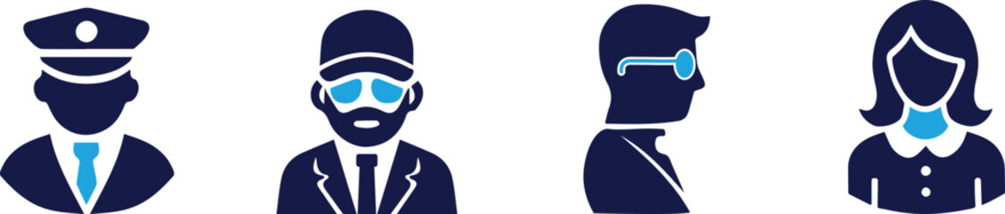 User icon icon set .Profile and people You can easily change the color.