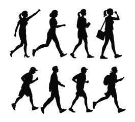 Walking and Running Silhouette Pack