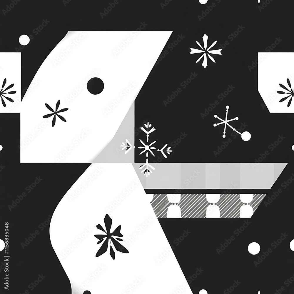 Poster abstract mid-century modern pattern: this stylish and sophisticated seamless pattern features a mesm