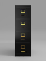 Armoire métallique de rangement de dossiers suspendus.