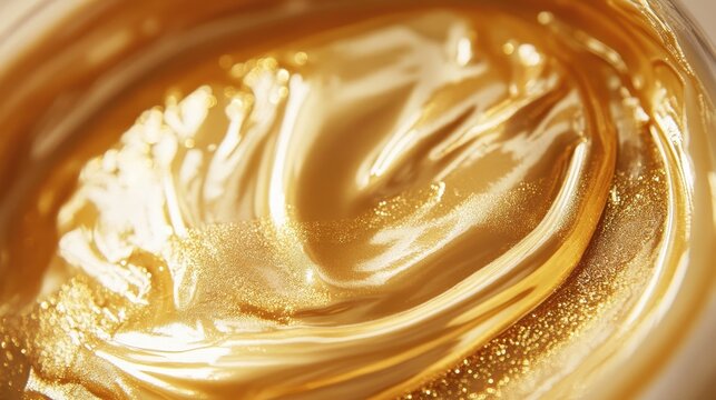 Luxurious 24k Gold Cream Gel Texture